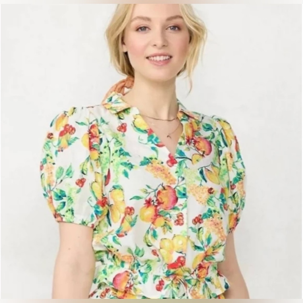 Floral Puff Sleeve Blouse